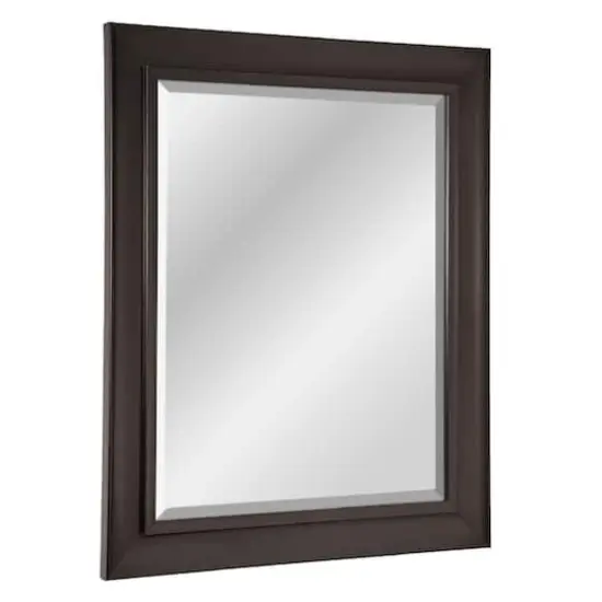 Head West Espresso 28.5" x 34.5" Framed Beveled Accent Vanity Mirror {9}