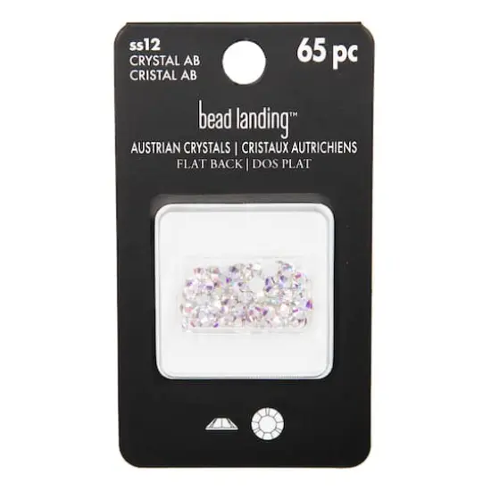 SS12 Round Flatback Austrian Crystals by Bead Landing&trade;, 65ct. Crystal AB {5}