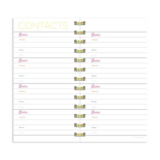 TF Publishing Pocket Pink Stripe Undated Weekly Spiral Planner {6}