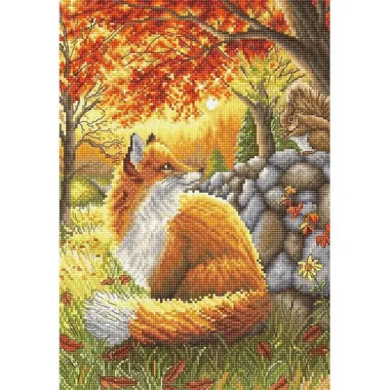 LetiStitch A Friend for Little Fox Counted Cross Stitch Kit {1}