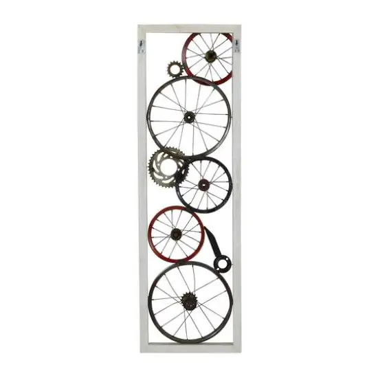 49" White Metal & Wood Rustic Wall D&eacute;cor {3}