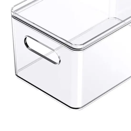 Small Clear Stacking Plastic Bin with Lid by Simply Tidy&reg; {7}