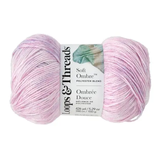 Soft Ombre&trade; Yarn by Loops & Threads&reg; Plum/Pink/White {1}