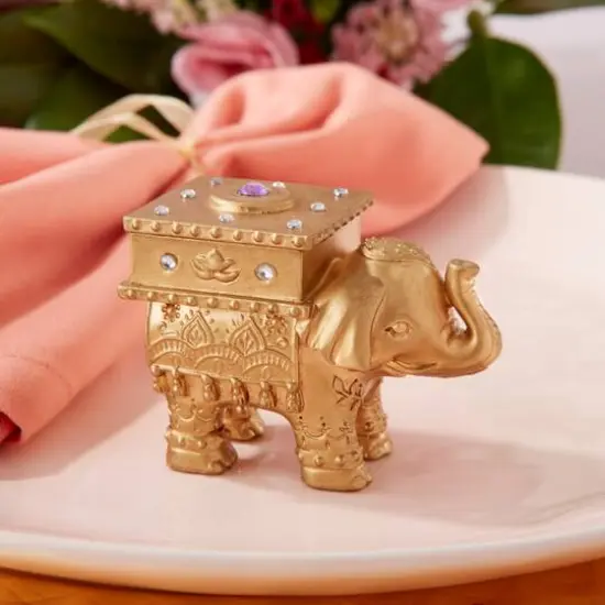 Kate Aspen&reg; Golden Elephant Trinket Box, 4ct. {3}