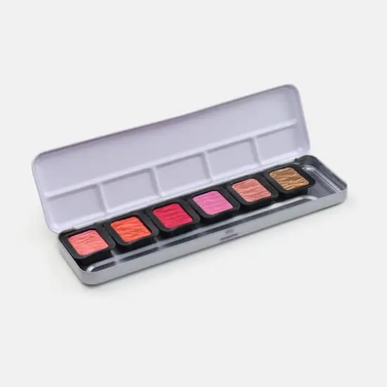 Finetec Pearlescent Warm Watercolor 6 Color Tin Set {3}