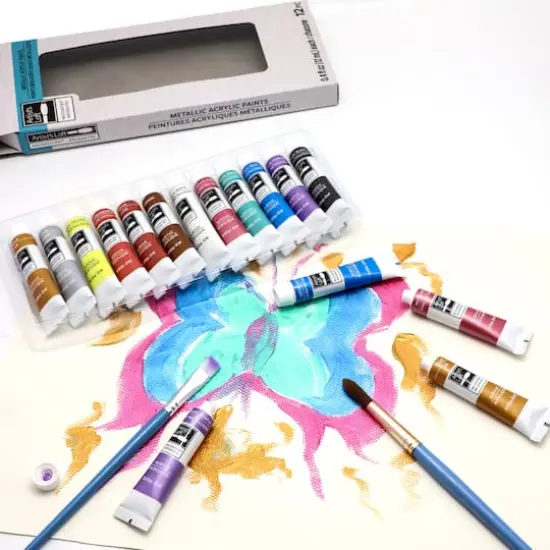 12 Color Metallic Acrylic Paint Set by Artist's Loft&trade; Necessities&trade; {3}