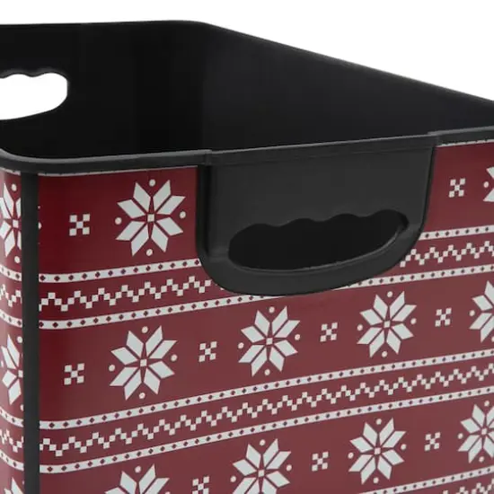 Simplify Holiday Sweater Print Storage Tote Bin {6}