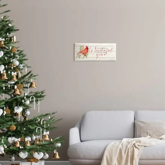 Stupell Industries Most Wonderful Time Cardinal Wall Plaque Art {3}