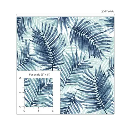 Tommy Bahama Escape Route Peel & Stick Wallpaper Azure {6}