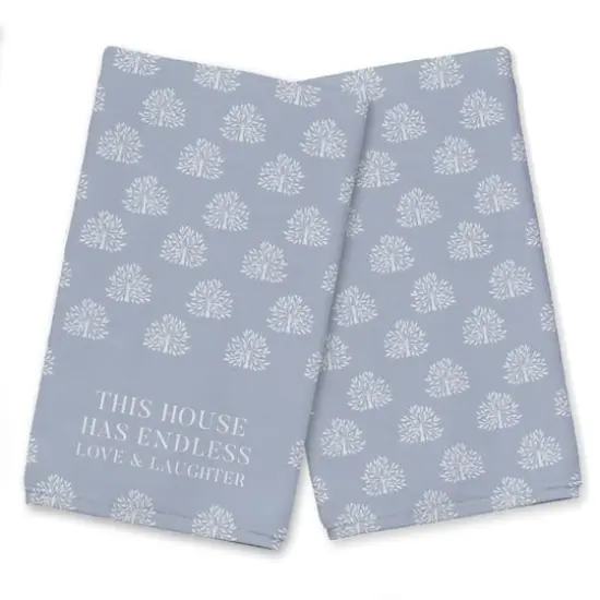 Endless Laughter & Love Tea Towel Set Blue {1}