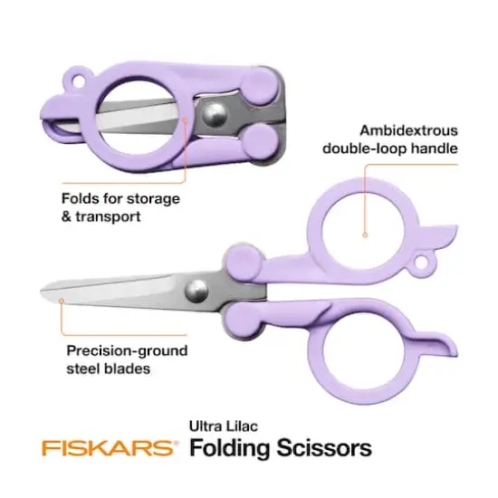 Fiskars&reg; 4" Ultra Lilac Folding Scissors {7}