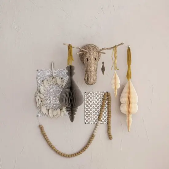 Hello Honey&reg; 6ft. Handmade Wool Felt Ball Garland Brown/Cream {3}