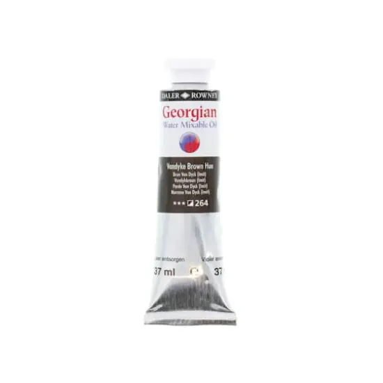 Daler-Rowney&reg; Georgian Water Mixable Oil Paint, 37mL 264 Van Dyke Brown Hue {1}