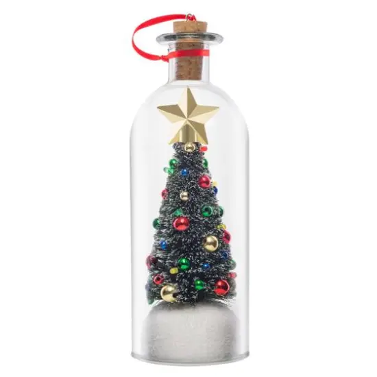 8" Christmas Message In A Bottle {1}