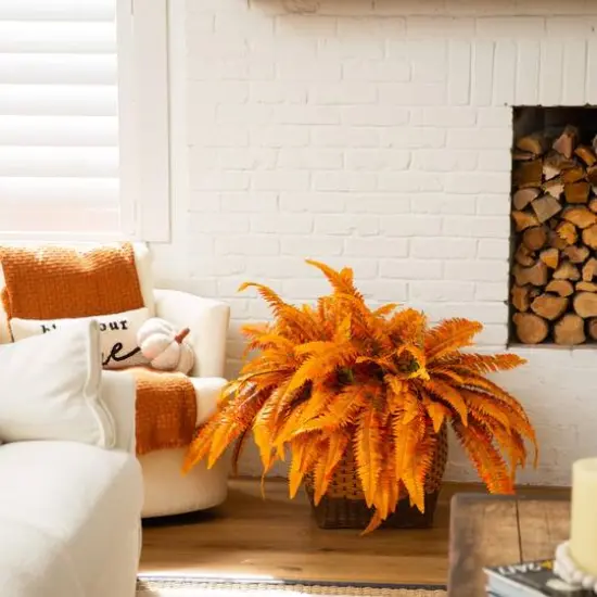 48in. Autumn Artificial Fall Boston Fern - Set of 2 {7}