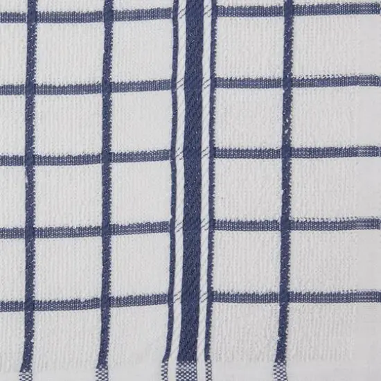 DII&reg; French Blue Windowpane Terry Dishtowels, 4ct. {5}