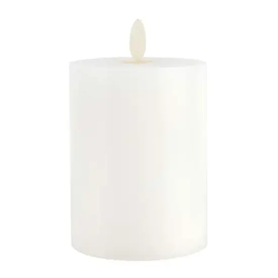 8" LED Wax Pillar Candle with Moving Flame by Ashland&reg; White {1}