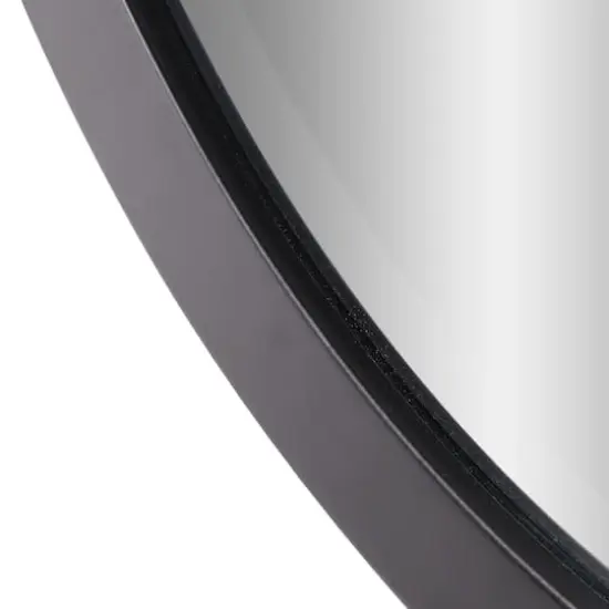 Classic Black Oval Metal Framed Beveled Vanity Wall Mirror - 23" x 29" {4}