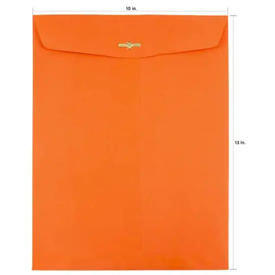 JAM Paper 10" x 13" Assorted Open End Catalog Envelopes with Clasp, 50ct. {6}