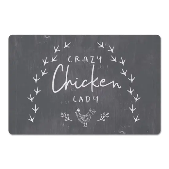 Crazy Chicken Lady 18" x 27" Floor Mat {1}