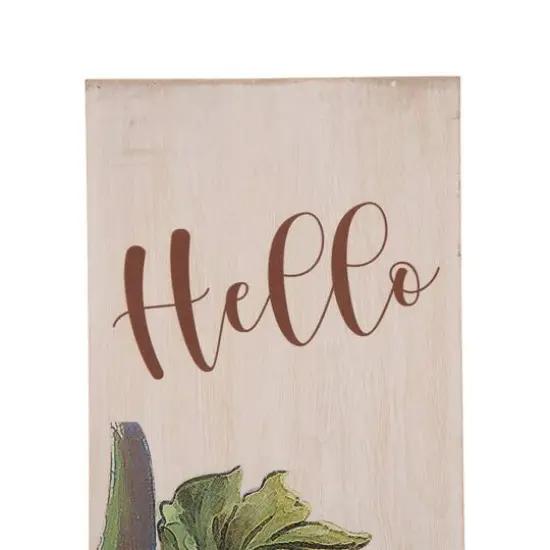 Glitzhome&reg; 3.5ft. Hello Fall Wooden Porch Sign {8}