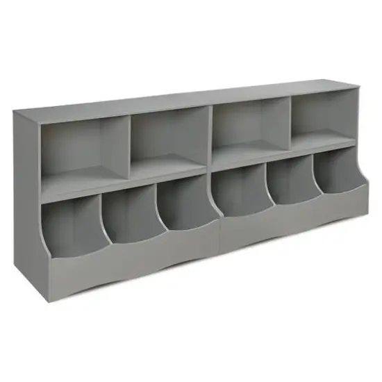 Badger Basket Multi-Bin Storage Cubby Gray {7}