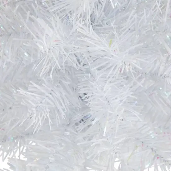 18" Unlit White Iridescent Spruce Artificial Christmas Tree {5}