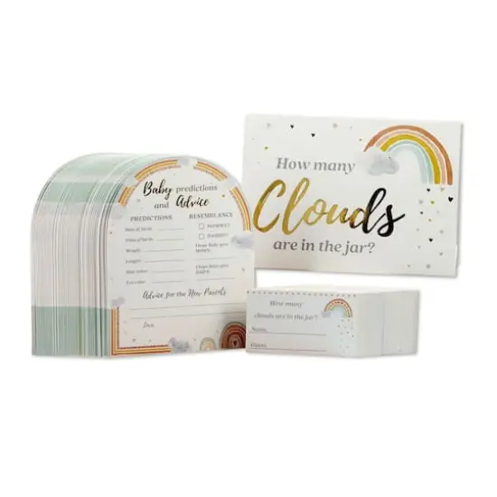 Kate Aspen Boho Rainbow Baby Advice Card & Baby Shower Game Set {1}