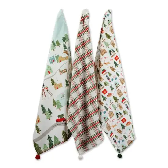 DII&reg; Kitchen & Tabletop Jolly Tree Collection Dishtowel Set {1}
