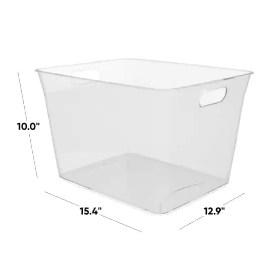 Curver&reg; V-Basket Extra Large Clear Organizing Storage Basket {5}
