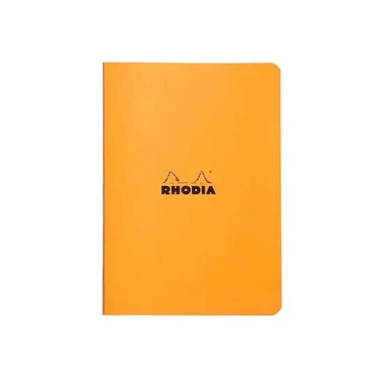 Rhodia&reg; Orange Side Stapled Lined Notebook, 6" x 8.25" {1}