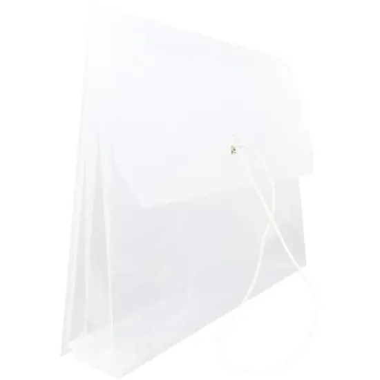JAM Paper 9.75" x 13" Plastic Elastic Band Closure Expansion Envelopes, 12ct. Clear {5}