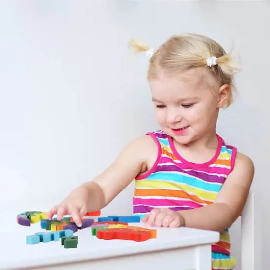 Toy Time Wooden Alphabet & Number Alligator 26 Piece Jigsaw Puzzle {7}