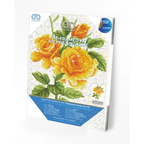 Diamond Dotz&reg; Yellow Rose with Frame Diamond Painting Kit {4}