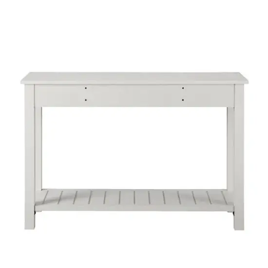 Walker Edison Brushed White Country Style Entry Table {6}