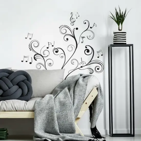 RoomMates Music Note Scroll Peel & Stick Wall Decals {5}