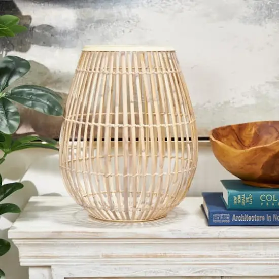 15" Bamboo Handmade Open Frame Round Vase {3}
