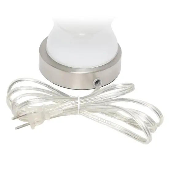 Lalia Home 22.5" Paseo Table Lamp with White Fabric Shade White and Linen White {9}