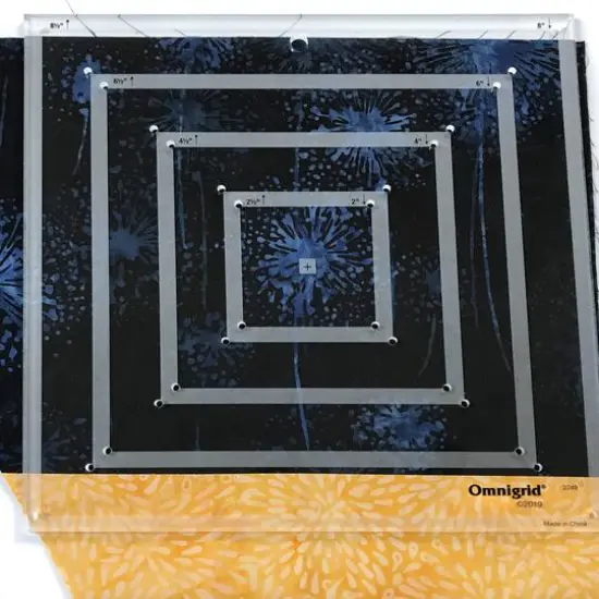 Omnigrid&reg; Fussy Cut Square Quilting Template Set {7}