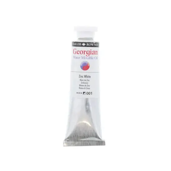 Daler-Rowney&reg; Georgian Water Mixable Oil Paint, 37mL 001 Zinc White {1}