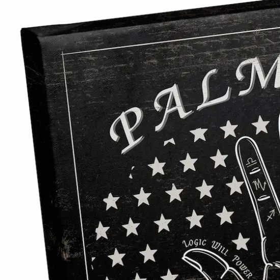 Black Palmistry Guide Canvas Wall Art {4}