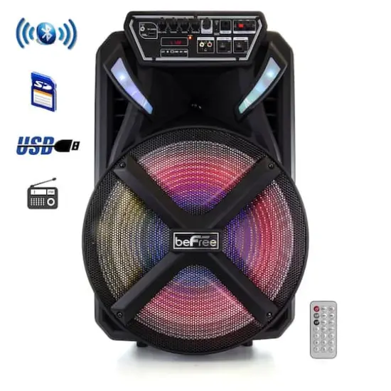 beFree Sound 15" Bluetooth Portable Rechargeable Party Speaker {1}