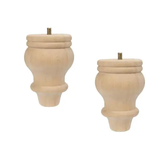 Dritz&reg; Home Wood Curved Country Bun Feet, 2ct. {3}