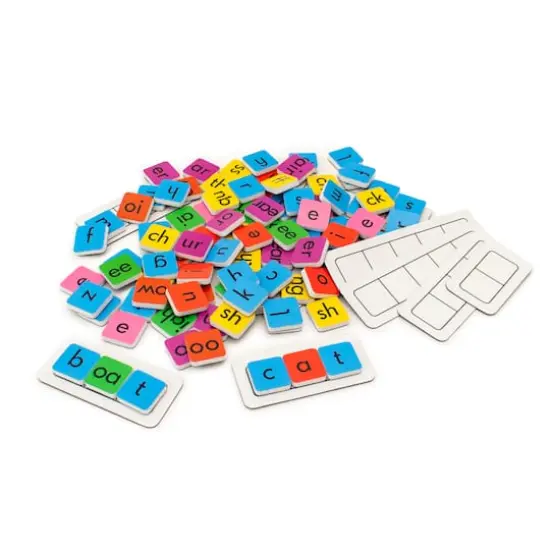 Junior Learning&reg; Rainbow Phonics Tiles with Built-In Magnetic Board Educational Learning Set {5}
