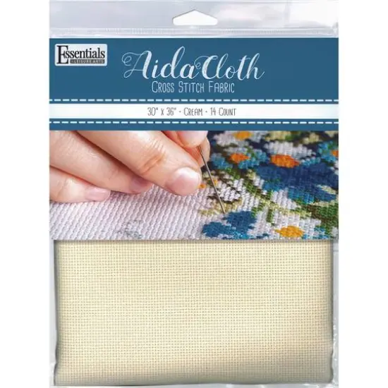 Essentials by Leisure Arts 14 Count Aida Cloth, 30" x 36" Cream {1}
