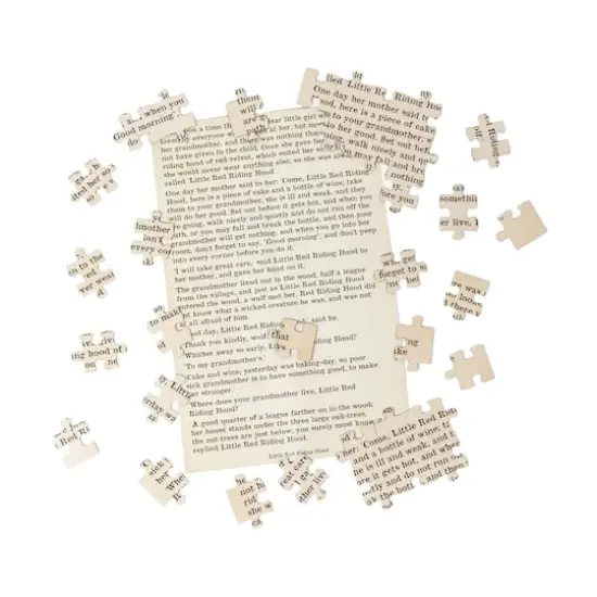 The Brothers Grimm's Little Red Riding Hood Double-Sided Jigsaw Puzzle: 96 Pcs {6}