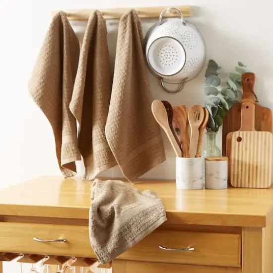 DII&reg; Solid Stone Waffle Terry Dishtowels, 4ct. {3}