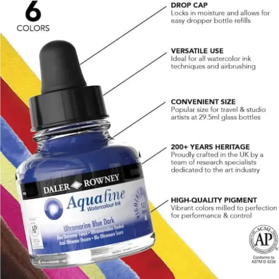 Daler-Rowney Aquafine Watercolor Ink Introduction Set {5}