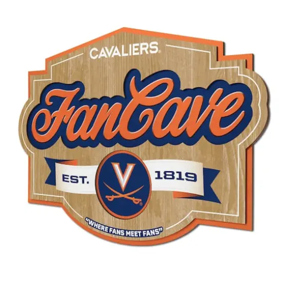 NCAA Fan Cave Sign Virginia Cavaliers {1}