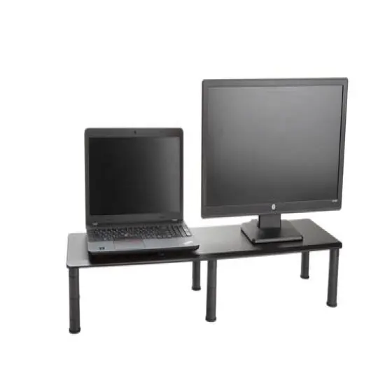 Mind Reader Black Large Dual Monitor Stand {7}